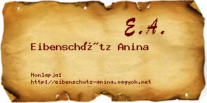 Eibenschütz Anina névjegykártya